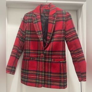 Vici Dolls/English Factory red plaid blazer